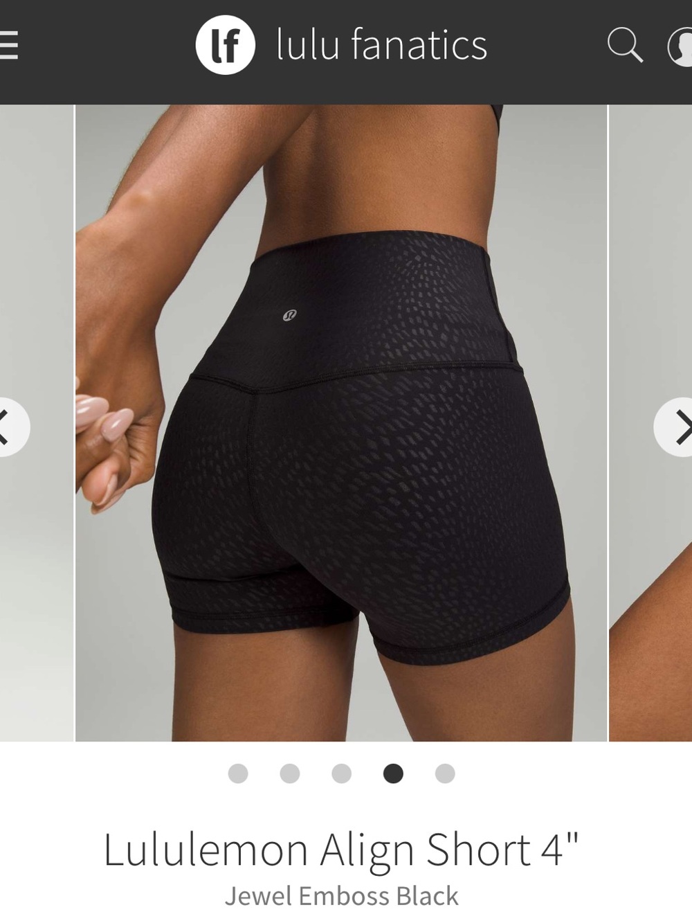 Lululemon Align Short 4" Size 0